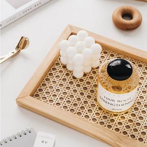 Plateau rond en rotin naturel vintage de style japonais avec logo personnalisé, plateau rectangulaire pour servir les aliments, plateau en rotin fait à la main - Product Image 5