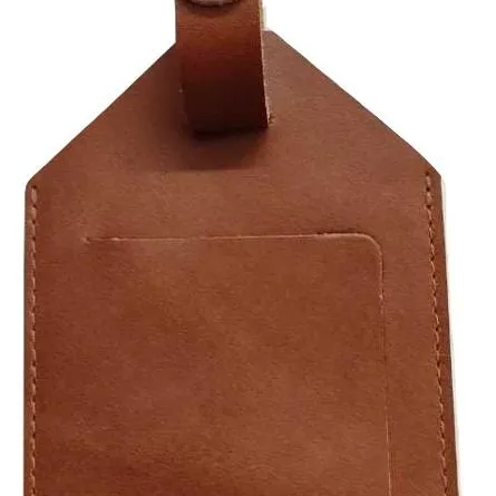 2022 Cheap Promotional Gift Luggage Tag Label Customized Design Travel Genuine Leather Suitcase Identifying Tag