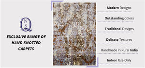 พรมขนสัตว์ดีไซน์แบบทิเบตคุณภาพระดับพรีเมียมลายหรูหราถักด้วยมือจากอินเดียสำหรับห้องรับประทานอาหารในราคาประหยัด - Product Image 2