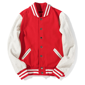 แจ็คเก็ตเบสบอลโพลีเอสเตอร์แบบกำหนดเองสำหรับทุกเพศขายส่ง แจ็คเก็ต Letterman แบบเปล่า แจ็คเก็ต Varsity หนังแกะแท้ - Product Image 3