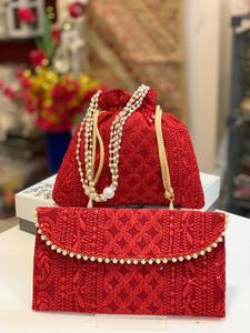 M ของการสร้างสรรค์กระเป๋าเงิน potli ปักผู้หญิงที่สง่างามพร้อมการออกแบบซองจดหมายกระเป๋าเครื่องสำอางแฟชั่นล่าสุดและเคสมีวางจำหน่ายที่นี่! - Product Image 4