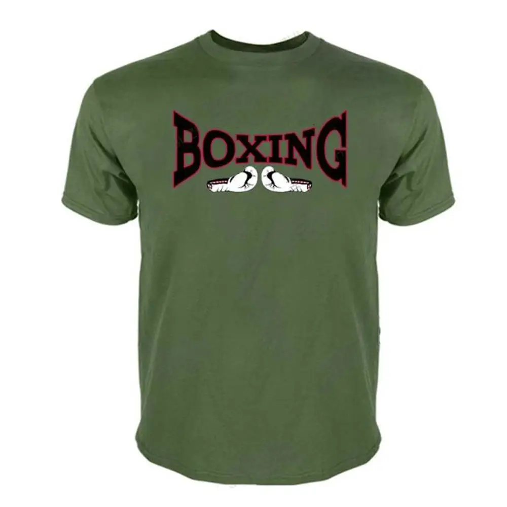 2022 Sports Wear Boxing T Shirts Latest 100% Cotton Men's Custom Printed O- Neck Boxing T Shirts