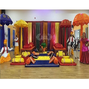 Grand Punjabi Style Mehndi Event Decoration Grand Mehndi Night Celebration Stage Decoration Traditional Bridal Night Decor Set - Product Image 1