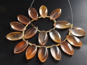 Cuentas en forma de lágrima de cuarzo rutilo dorado de 20X10MM hechas a mano, Marquesa suave, Briolette, piedra suelta, suministros de joyería para pulseras - Product Image 5