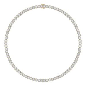 สร้อยคิวบาลิงค์ทอง 10KT ขนาด 20 นิ้ว ประดับเพชรทรงบาแกตต์ธรรมชาติขนาด 7 มม./10 มม./12 มม./14 มม. สีเหลือง/ขาว/โรสโกลด์ - Product Image 4