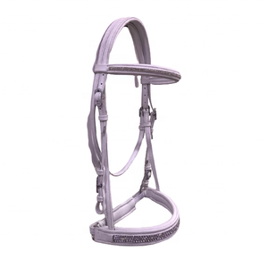 Bride de cheval en cuir de qualité supérieure décorée de diamants, fabriquée en cuir indien, confortable et durable, bride d'équitation anglaise - Product Image 1