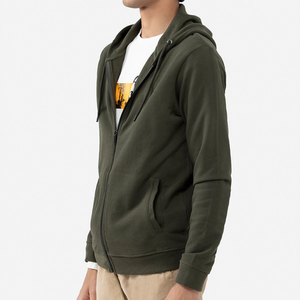 Nueva Sudadera con capucha de gran tamaño Unisex al por mayor 100% algodón cuello redondo cremallera logotipo personalizado bordado hombres Sudadera con capucha Lisa para invierno - Product Image 5