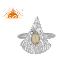 Natural Ethiopian <b>Opal</b> Gemstone <b>Ring</b> Jewelry Texture 925 Sterling Fine Silver <b>Ring</b> Jewelry Manufacturer - Product Image 1