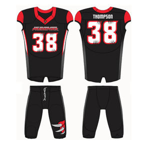 ชุดเสื้อเจอร์ซีย์ฟุตบอลอเมริกันดีไซน์เนอร์เสื้อสั้นระบายอากาศชุดเสื้อกีฬาโพลีเอสเตอร์ - Product Image 2