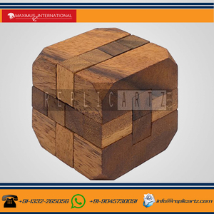 ลูกบาศก์ปริศนาไม้ทำมือ |   เกมกลยุทธ์ทางการศึกษาสำหรับเด็กและผู้ใหญ่ |   ของขวัญของเล่นเสริมตรรกะไอคิวสุดคลาสสิกสำหรับใช้ในบ้าน - Product Image 2