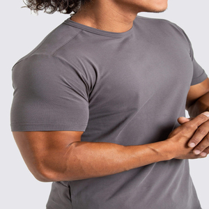 Camiseta ligera para hombre, 100% de algodón Camisa lisa, suave, negra, con cuello de pico, impresión personalizada, venta al por mayor - Product Image 5