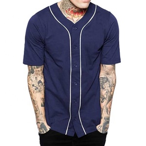 Camiseta de béisbol con botones en blanco para hombre, uniforme de béisbol personalizado, venta al por mayor - Product Image 2