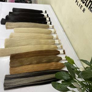 Wholesale Top Quality <b>One</b> Donor Bone Straight Human <b>Hair</b> <b>Extensions</b> Unprocessed Raw Virgin Bulk Human <b>Hair</b> - Product Image 6