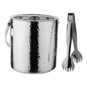 Seau à glace isotherme en acier inoxydable de qualité supérieure, à double paroi, entièrement martelé, pour champagne et vin, idéal pour la maison et l'hôtel - Product Image 2