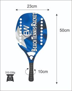 Raquettes de beach tennis personnalisées en carbone et fibre de verre, raquettes de paddle/Padel avec logos, combinaisons de couleurs, poids 310-330g, longueur 50cm - Product Image 1