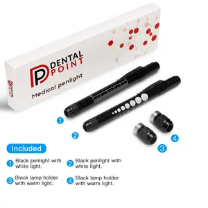 Aluminum Diagnostic LED Pen Light For Medical use in Black For Nursing by Dental point