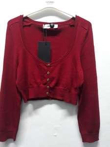 Suéter de Moda para Mujer, Manga Larga, Casual, Cuello en V, con Botones, para Oficina, Lote de Bangladesh - Product Image 5