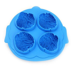 BI08 Khay Đá Silicon Hình Não Khuôn Bếp Bar Đồ Uống Trang Trí Gia Đình Diy Silicone Bốn Kết Nối Nướng Não M - Product Image 4