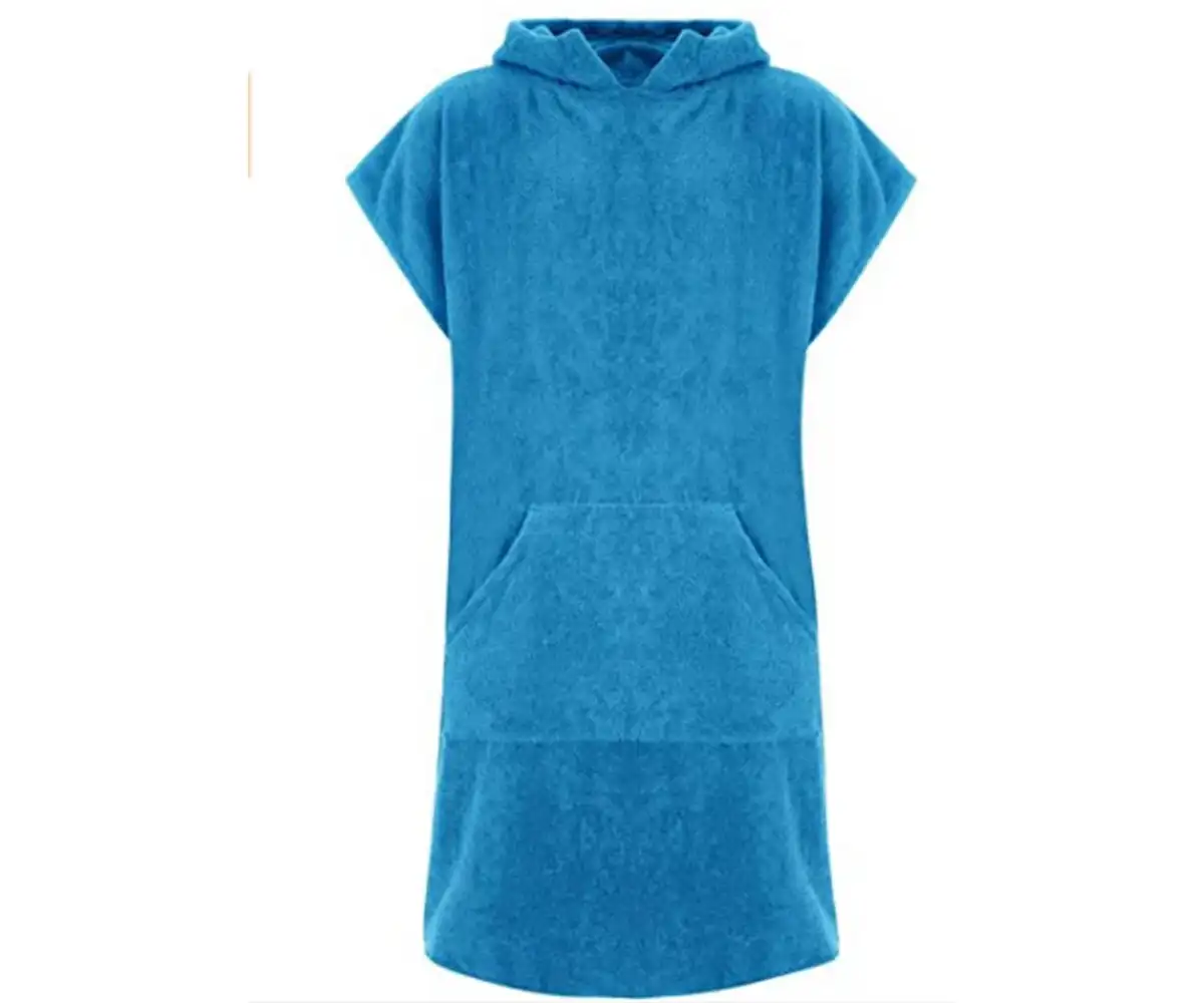 Đẹp Thiết Kế Mới Robe 100% Terry Khăn Bông Với Pocket Hood Poncho Khăn Cho Bãi Biển Bơi Lội