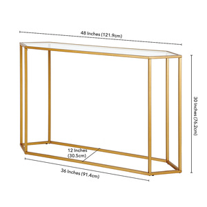 Mesa de consola de cristal de diseñador, base MS, mueble metálico, precio económico, sala de estar de lujo - Product Image 5