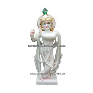 Estatua de Krishna de mármol blanco - Product Image 1