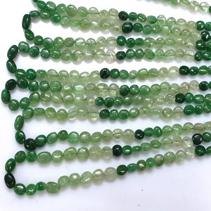 ลูกปัดพลอย tsavorite สีเขียวเรียบทรงหลวมหินรูปไข่คุณภาพระดับพรีเมียม - Product Image 5