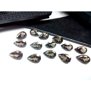 Piedra preciosa suelta de cuarzo ahumado Natural AAA de grado de alta calidad, 9x14mm, forma de pera, Centro de Evaluación de gemas tratado térmicamente, certificado 4,10 - Product Image 4