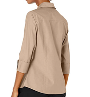 Blouse d'été décontractée vintage tissée à manches longues pour femme, personnalisable ODM, vente en gros, prix abordable, en stock, éco-responsable