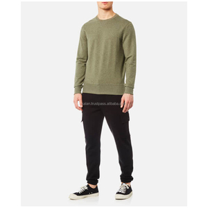 KISSM4, suéter de cuello redondo de alta calidad para hombre, sudaderas 100% de algodón, forro polar, patrón sólido, bolsillo tejido de talla grande, calle de invierno - Product Image 5