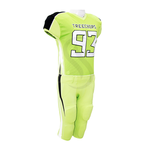 Uniforme de football américain personnalisable de qualité supérieure, faible MOQ, nouveau modèle, jersey de football en polyester/nylon à séchage rapide avec pantalon - Product Image 3
