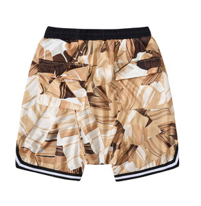 Short Wear de basket-ball personnalisé motif solide, impression par sublimation, vente en gros de vêtements shorts décontractés pour hommes - Product Image 2