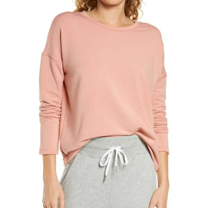 เสื้อสเวตเชิ้ตผู้หญิง แขนยาว คอวี ทรงโอเวอร์ไซส์ ผ้าฝ้าย 100% สไตล์ลำลอง สตรีทแวร์ โลโก้ด้านหน้า เหมาะสำหรับฤดูหนาว - Product Image 4