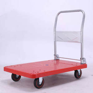 मंच और <span class=keywords><strong>fordable</strong></span> हाथ संचालित लिफ्ट ट्रक और एक संभाल के साथ हाथ ट्राली - Product Image 3