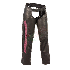 Nouvelle Arrivée En Cuir Chaps Pantalon Équitation Femmes Gris En Cuir Plein Chaps Pantalon Véritable peau de Vache En Cuir Moto Chaps Pantalon - Product Image 3