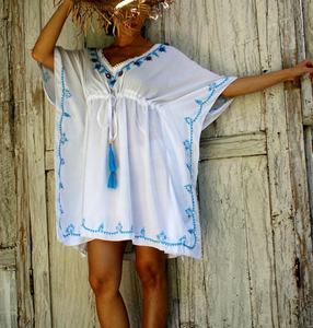 ตี Bali Beach แฟชั่นสตรีเรยอนฤดูร้อนปัก Kaftan - Product Image 1