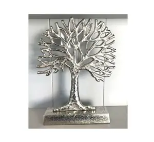 Silver Finishing Unique Design Metal Tabletop Desk Sculpture For Home Office or Hotel Decorative Purpose Wholesaler and Supplier