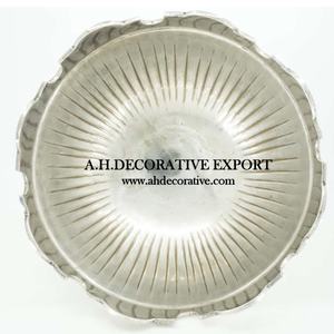 Bol de service à piédestal plaqué argent pour la maison décoré bol à fruits à piédestal en métal de haute qualité à vendre nouveau Vase à fleurs - Product Image 2