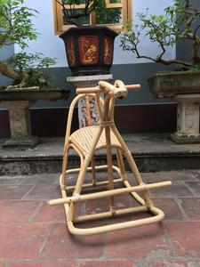Cheval à bascule en rotin naturel, jouets pour enfants, vente en gros - Product Image 3