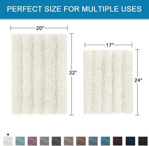 Thick Soft Microfiber Bathroom Chenille Rug <strong>Mat</strong> Washable <strong>Super</strong> <strong>Absorbent</strong> <strong>Floor</strong> Rug Shower <strong>Mat</strong> - Product Image 3