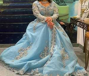 Caftan de styliste pour mariage, fête, ornée de perles de verre de cristal, travail en pierre, nouvelle tendance 2020 - Product Image 1