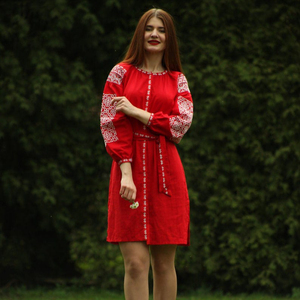 Nuevos Diseños de Bordado Ucraniano, Vestidos Maxi 100% Algodón para Mujer, Manga Larga, Cintura Natural, Decoración Estampada - Product Image 1