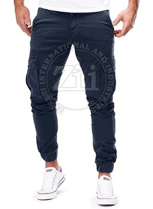 New Design Men's Straight Mid Waist Casual Lightweight Cotton Button Fly Cargo Pants-Best Price for Adults - Product Image 5