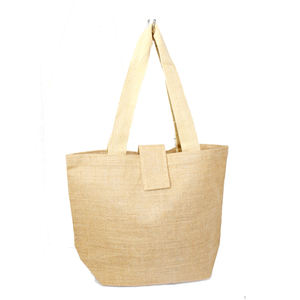 Vente en gros de fourre-tout d'épicerie réutilisable et écologique en coton et jute Sac de plage à la mode imprimé personnalisé avec fermeture éclair - Product Image 5