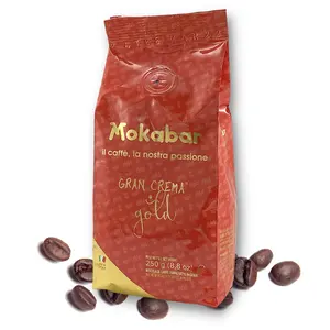 MOKABAR 구운 이탈리아 커피 콩 250 g Robusta 골드 라인 바 커피 콩 레스토랑