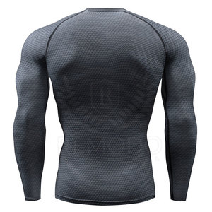 Chemise de sport en élasthanne pour homme, séchage rapide, haut de Fitness, de Compression, extensible, pour entraînement, 2019 - Product Image 2