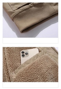 Haute Qualité Nouvelle Hiver Hommes Veste Manteau De Laine D'agneau Manteau Veste En Coton Pour Hommes - Product Image 6