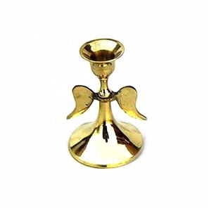 Bougeoir en Métal Fait à la Main en Laiton Forme de Pilier d'Ange Disponible pour la Décoration de Noël à la Maison-Fabricant Direct Grossiste - Product Image 1