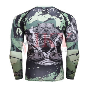 Custom Printed Rash Guard Sublimation Printed <b>Rashguard</b> Mma Rushguard Bjj OEM Mma Rash Guards - Product Image 2