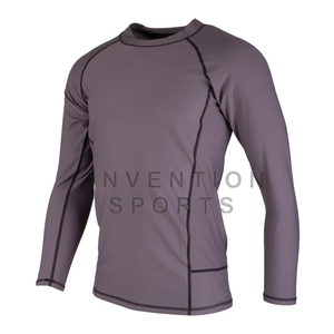 Venta caliente Rash Guards Ropa de entrenamiento Cuello redondo Manga completa Un brazo Sublimación Impreso Elástico Secado rápido Rash Guards en venta - Product Image 4