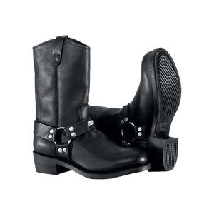 Thời trang-Thiết kế kim loại thoáng khí-Đinh tán da màu đen khởi động-Retro Slip-On người đàn ông Giày người đàn ông thời trang phong cách Anh - Product Image 1